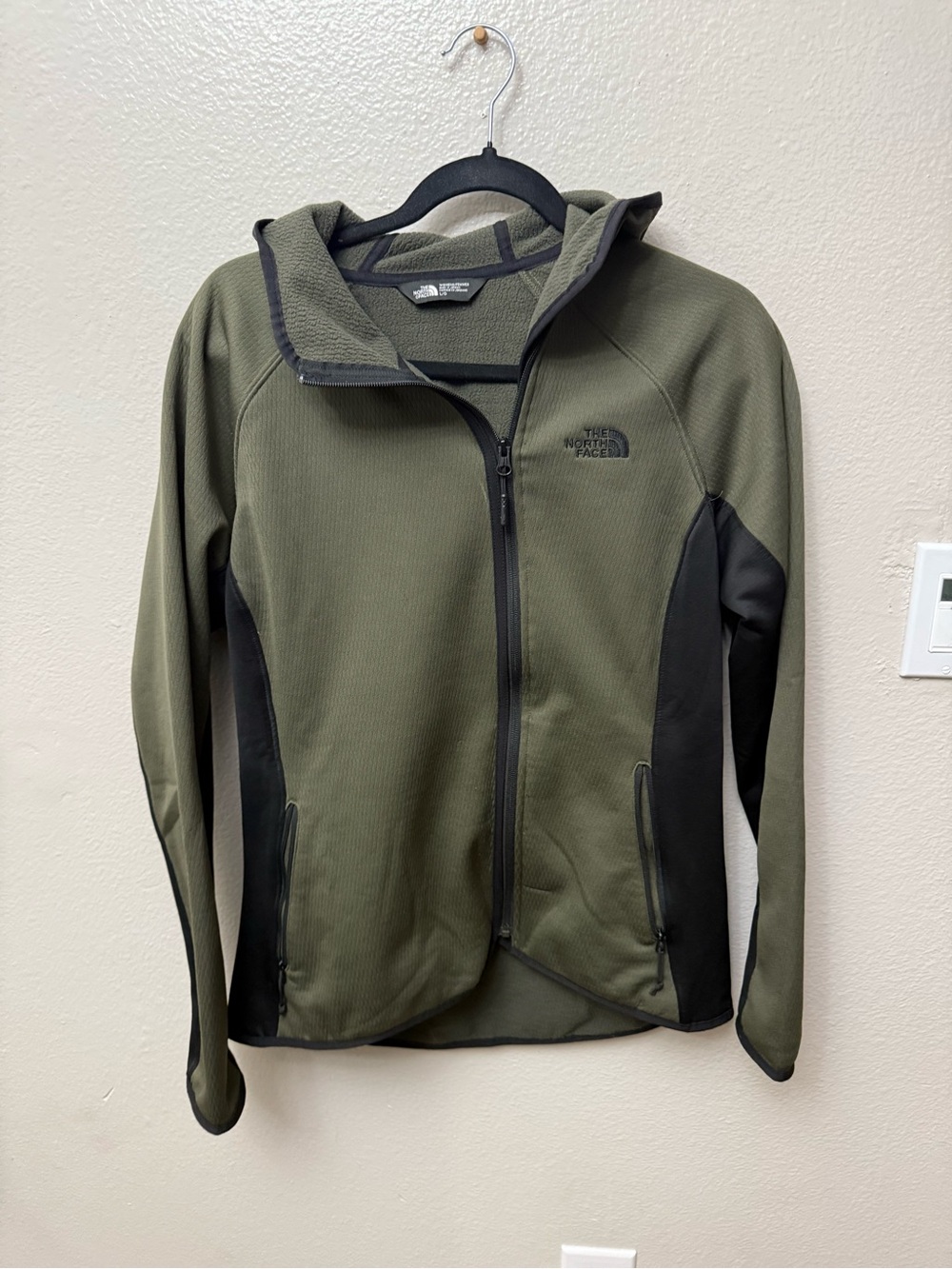 The North Face Olive & Black Hooded Lightweight Jacket
